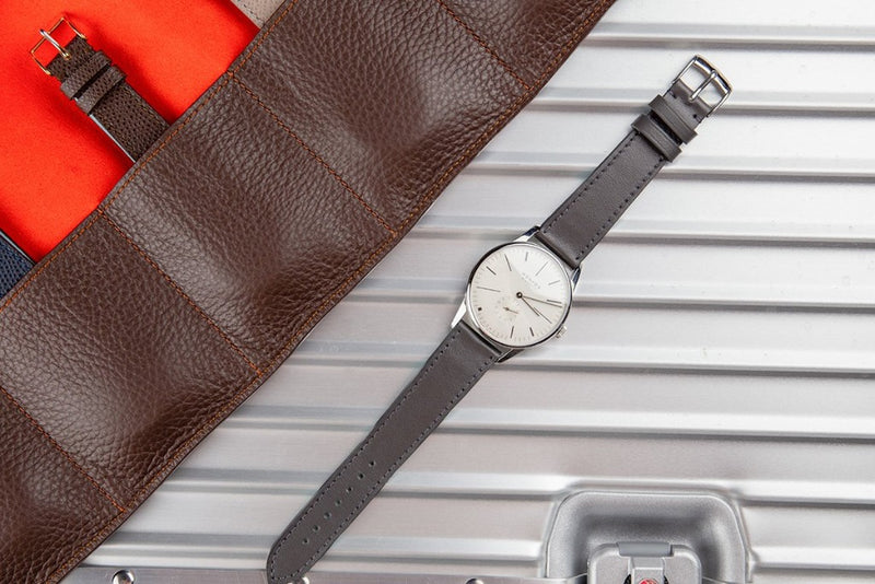 Montres Monochrome Shop - Bracelet de montre en veau lisse - Gris