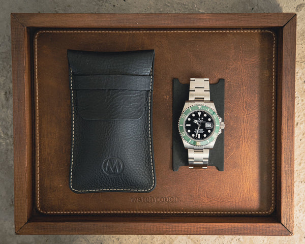 Monochrome-leather-watch-pouch-single-watch-black-1