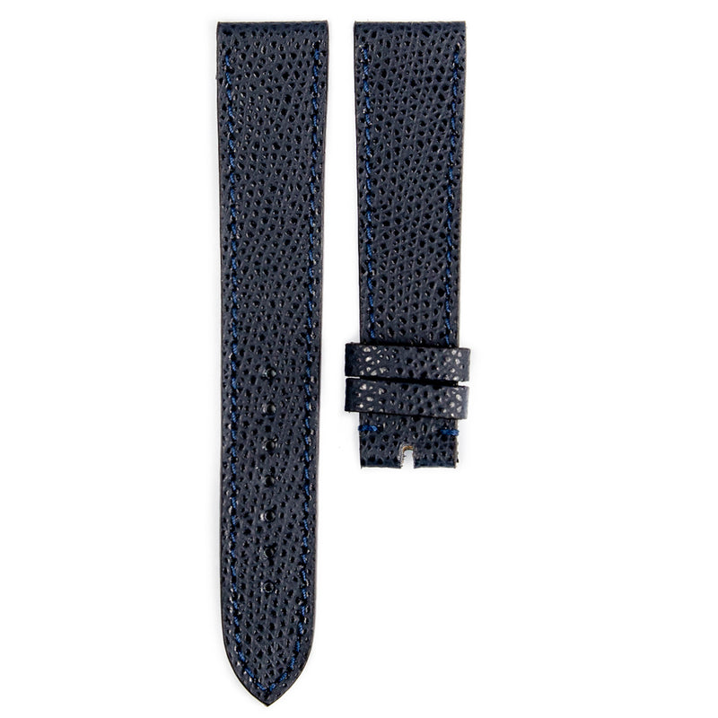 Montres Monochrome Shop - Bracelet montre en veau grainé - Bleu