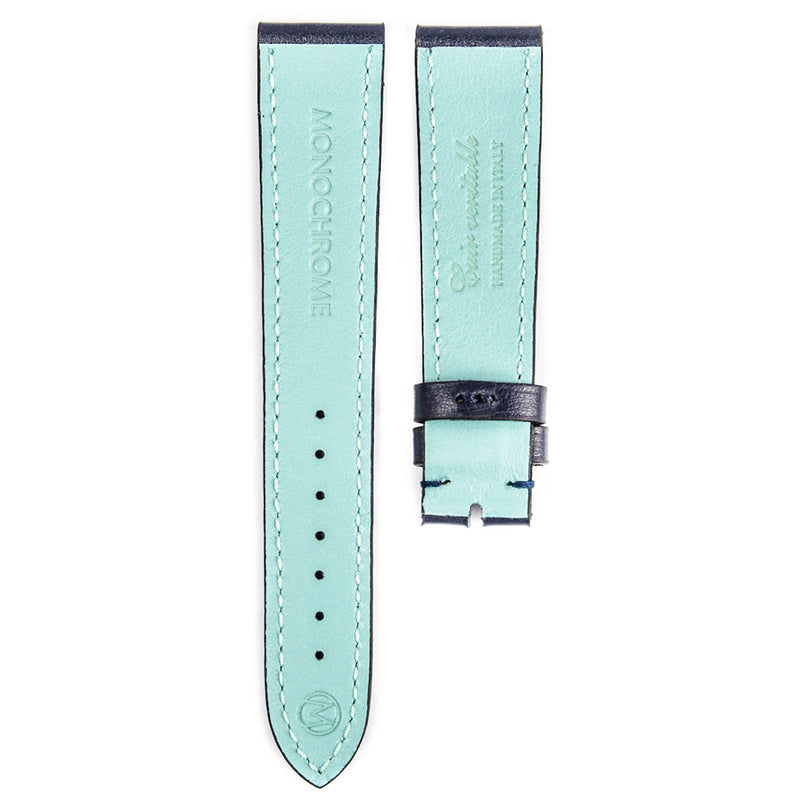 Montres Monochrome Shop - Bracelet de montre en veau lisse - Bleu