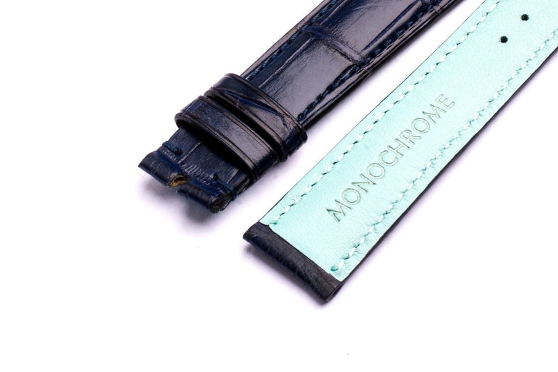 Montres Monochromes Shop | Bracelet de montre en alligator - Bleu