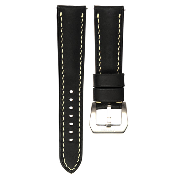 Monochrome Watches Shop | Delugs - Crazy Horse - Bracelet montre en veau - Noir