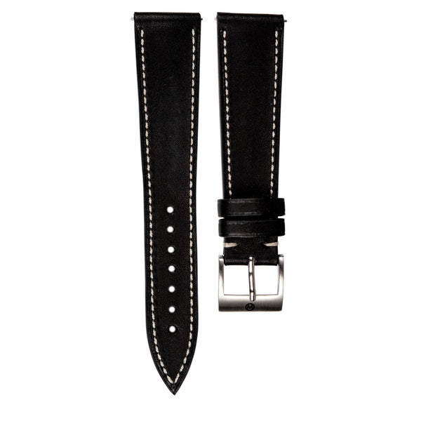 Montres Monochrome Shop - Bracelet de montre en veau lisse - Noir